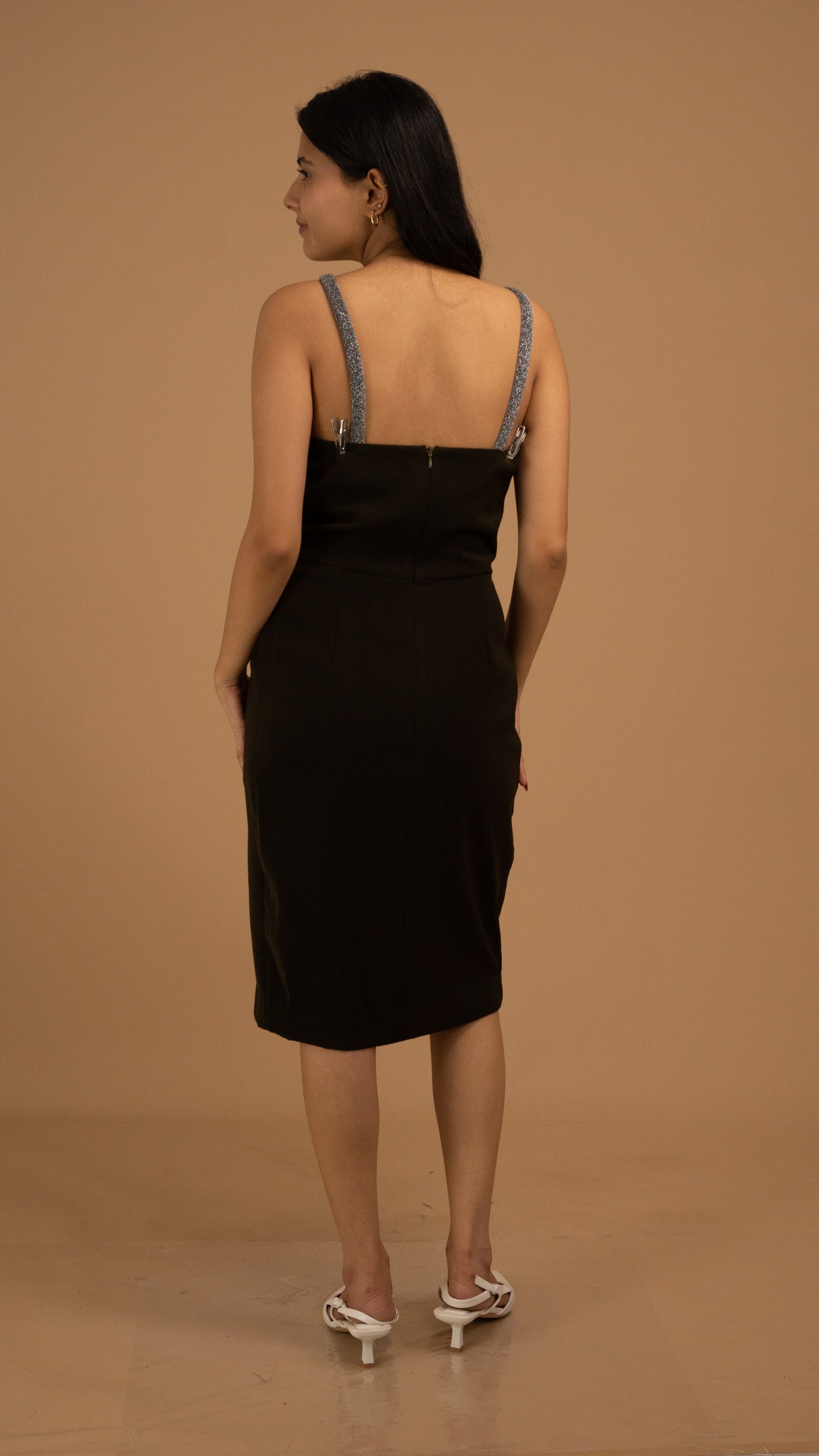 Crepe Rose Accent Dress