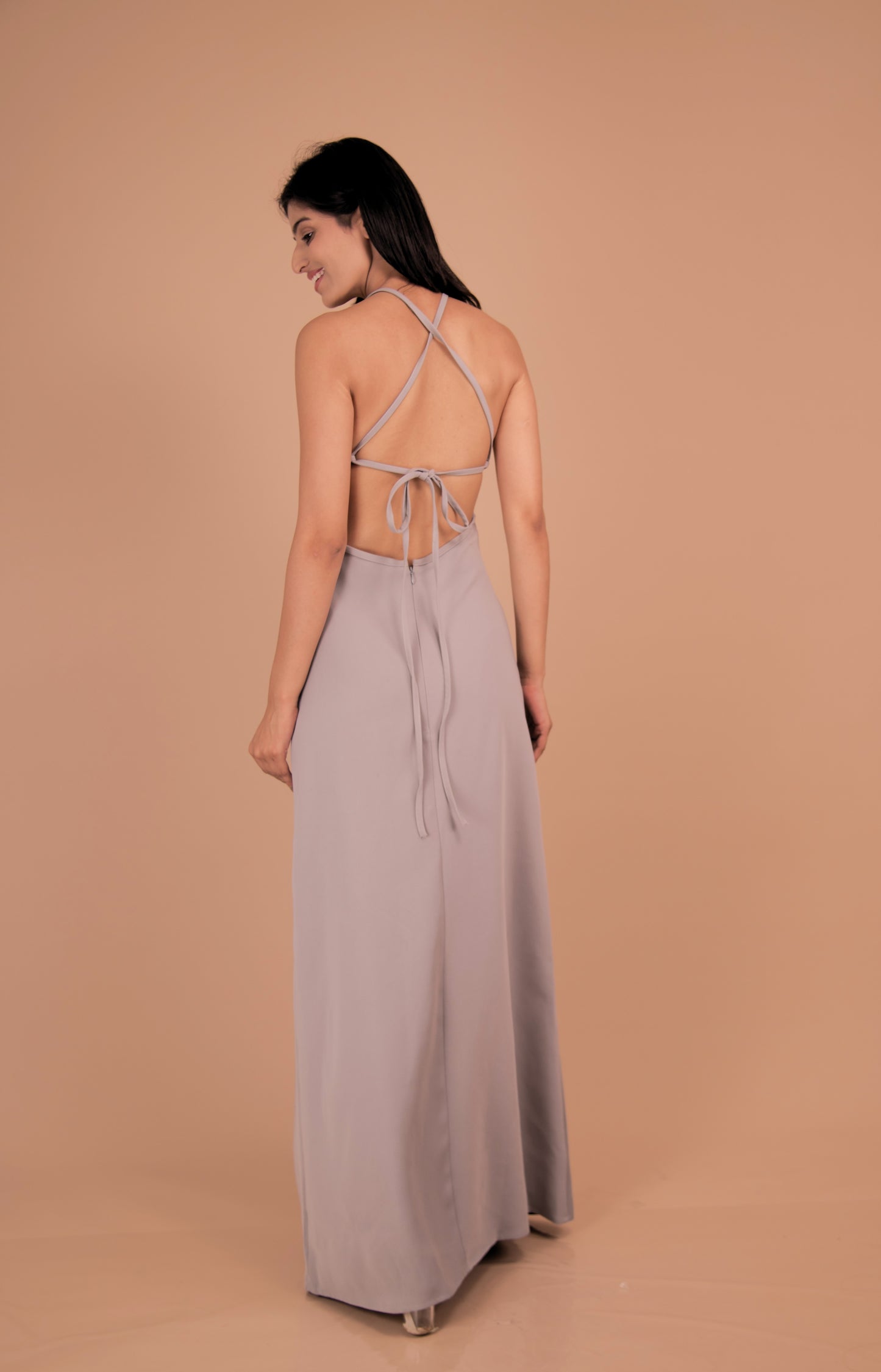 Lunar Whisper — Bareback Evening Dress