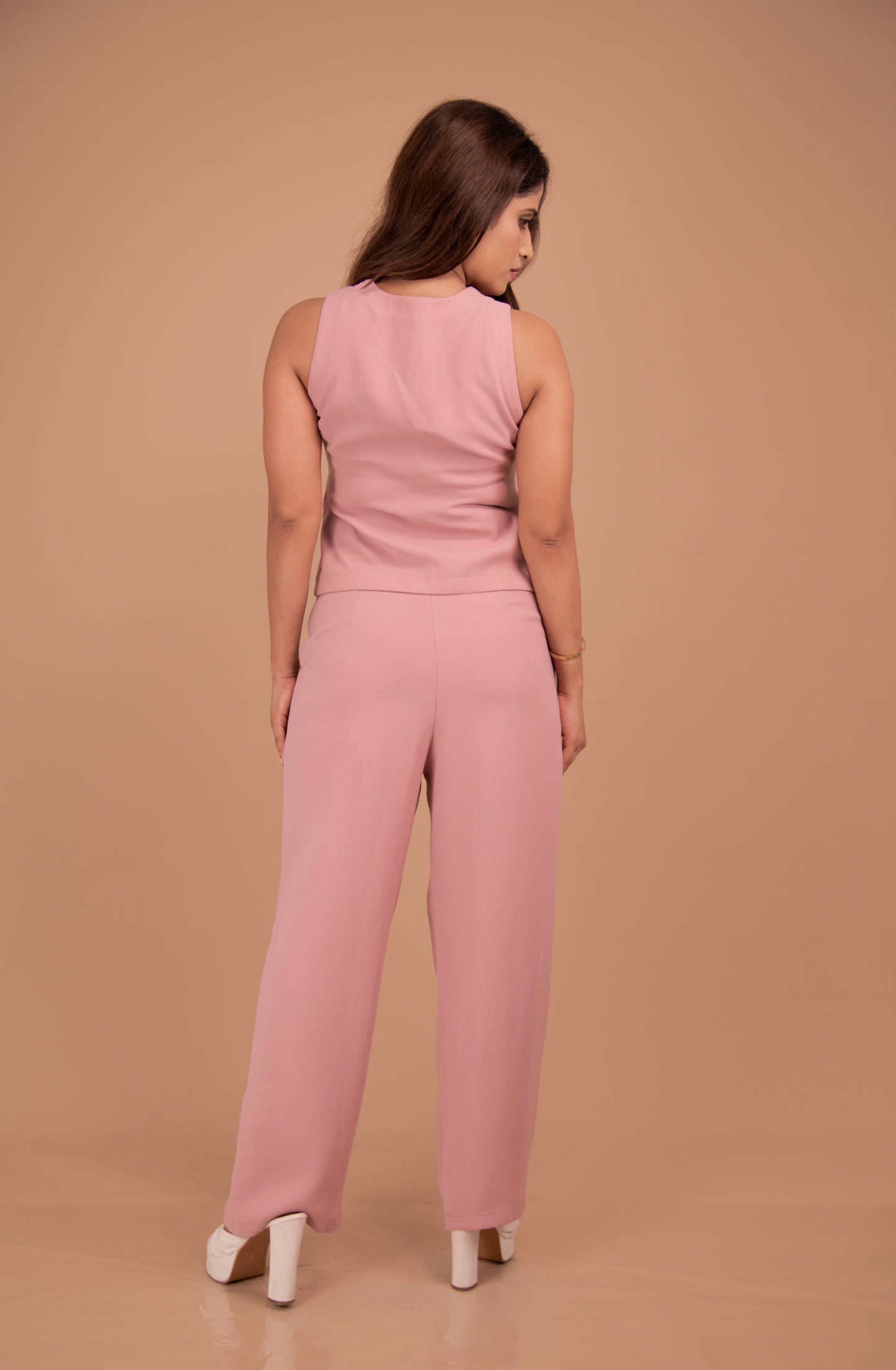 Sculpted Vest & Tailored Wide-Leg Co-Ord