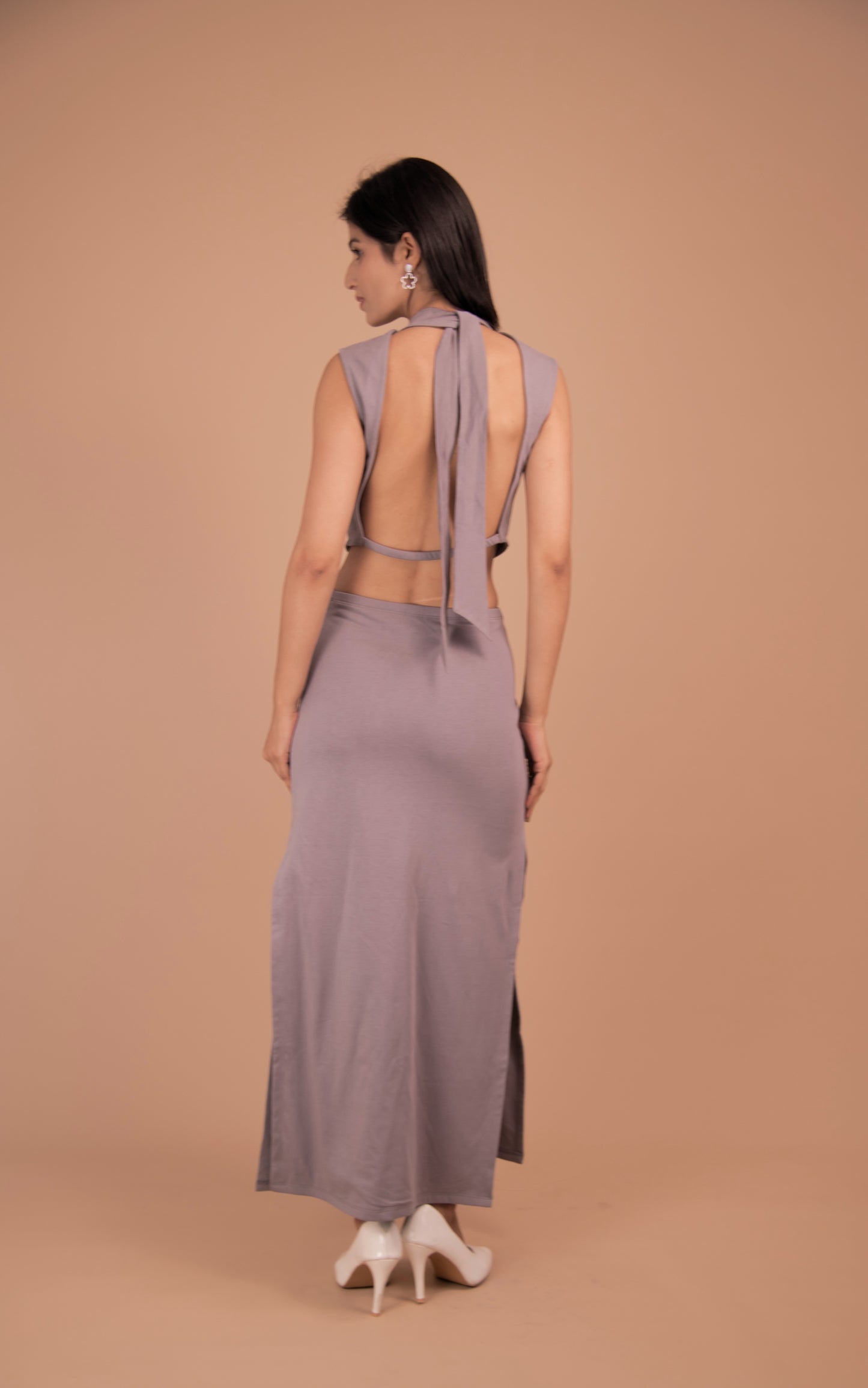 Sculpted Cutout Maxi Dress