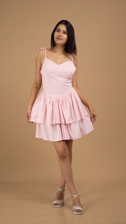 The Blush Bloom Cotton Tier Dress