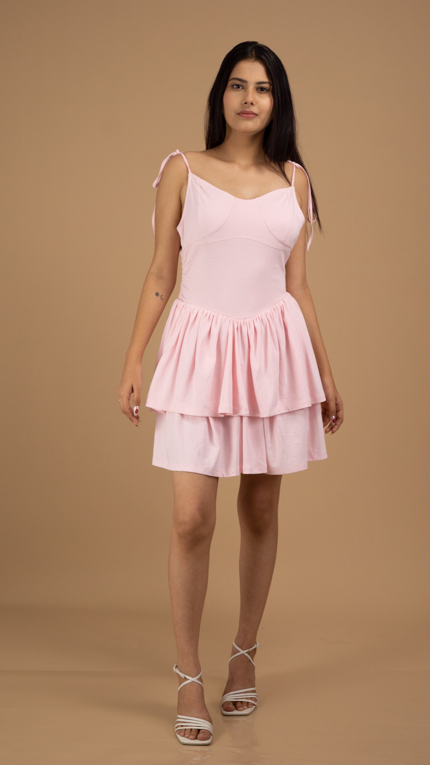 The Blush Bloom Cotton Tier Dress