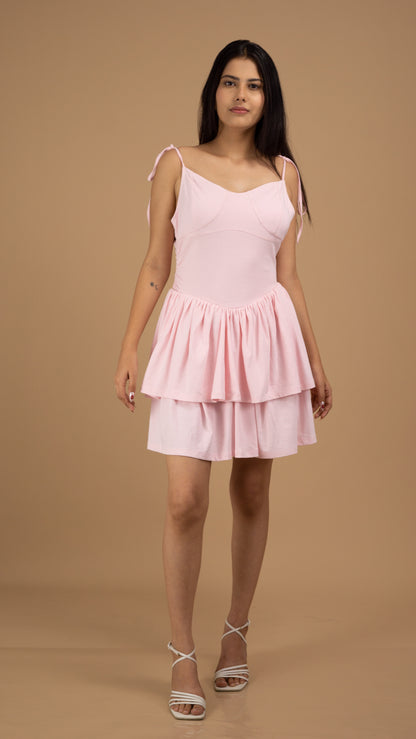 The Blush Bloom Cotton Tier Dress