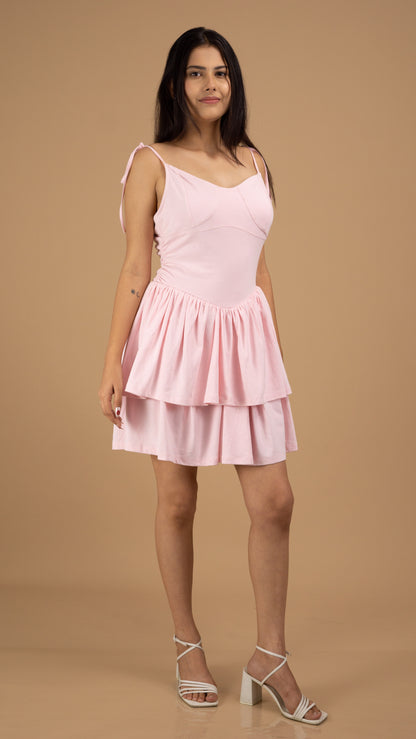 The Blush Bloom Cotton Tier Dress