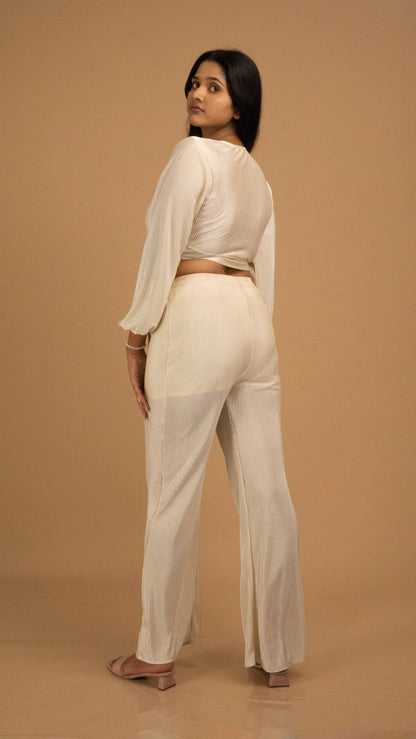 The Aurelia Pleated Flare Pants