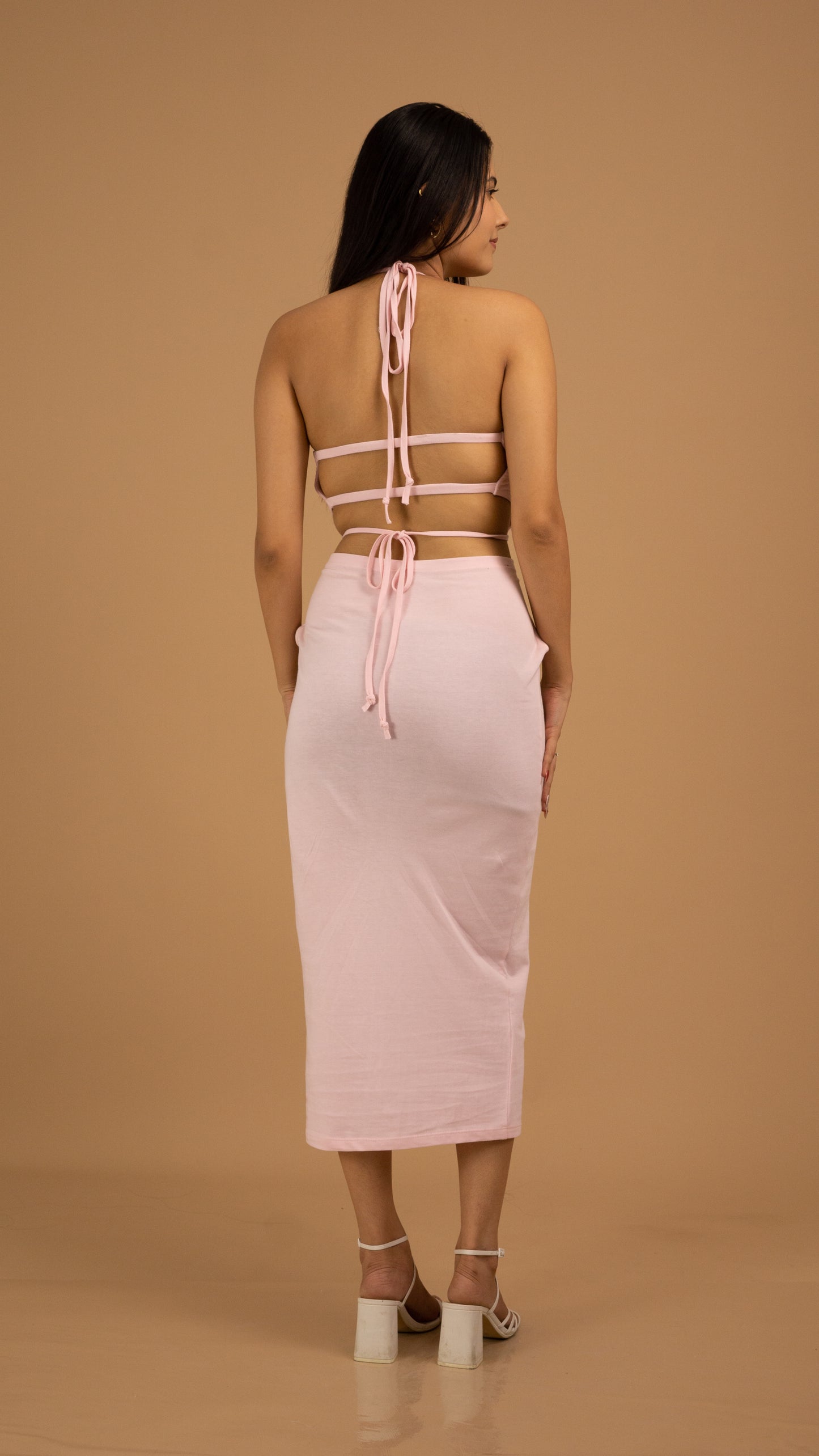 Side cut-out midi dress