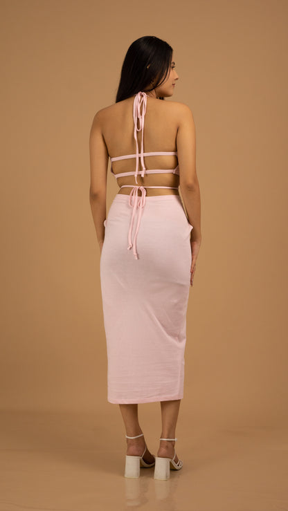 Side cut-out midi dress