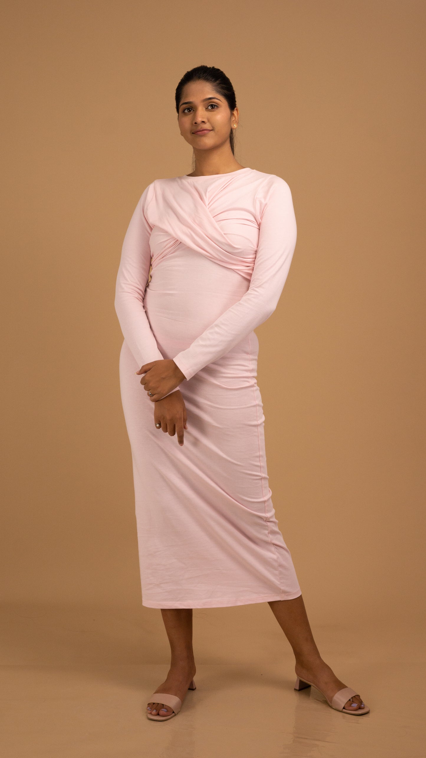 Midnight Elegance  Cotton Maxi Dress