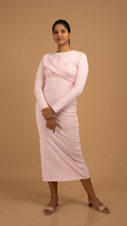 Midnight Elegance  Cotton Maxi Dress