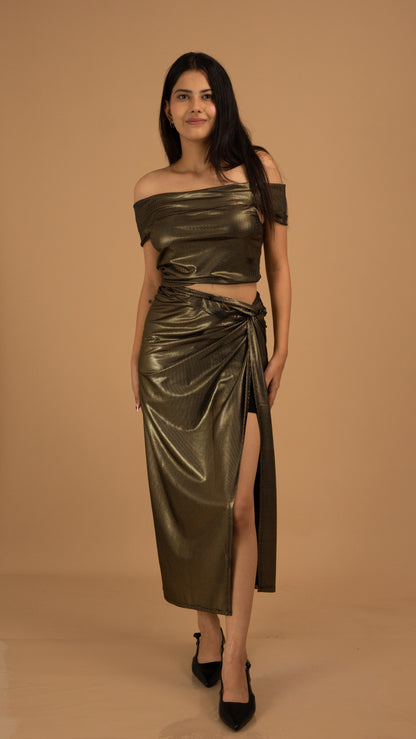 The Isla Luminous Wrap Skirt