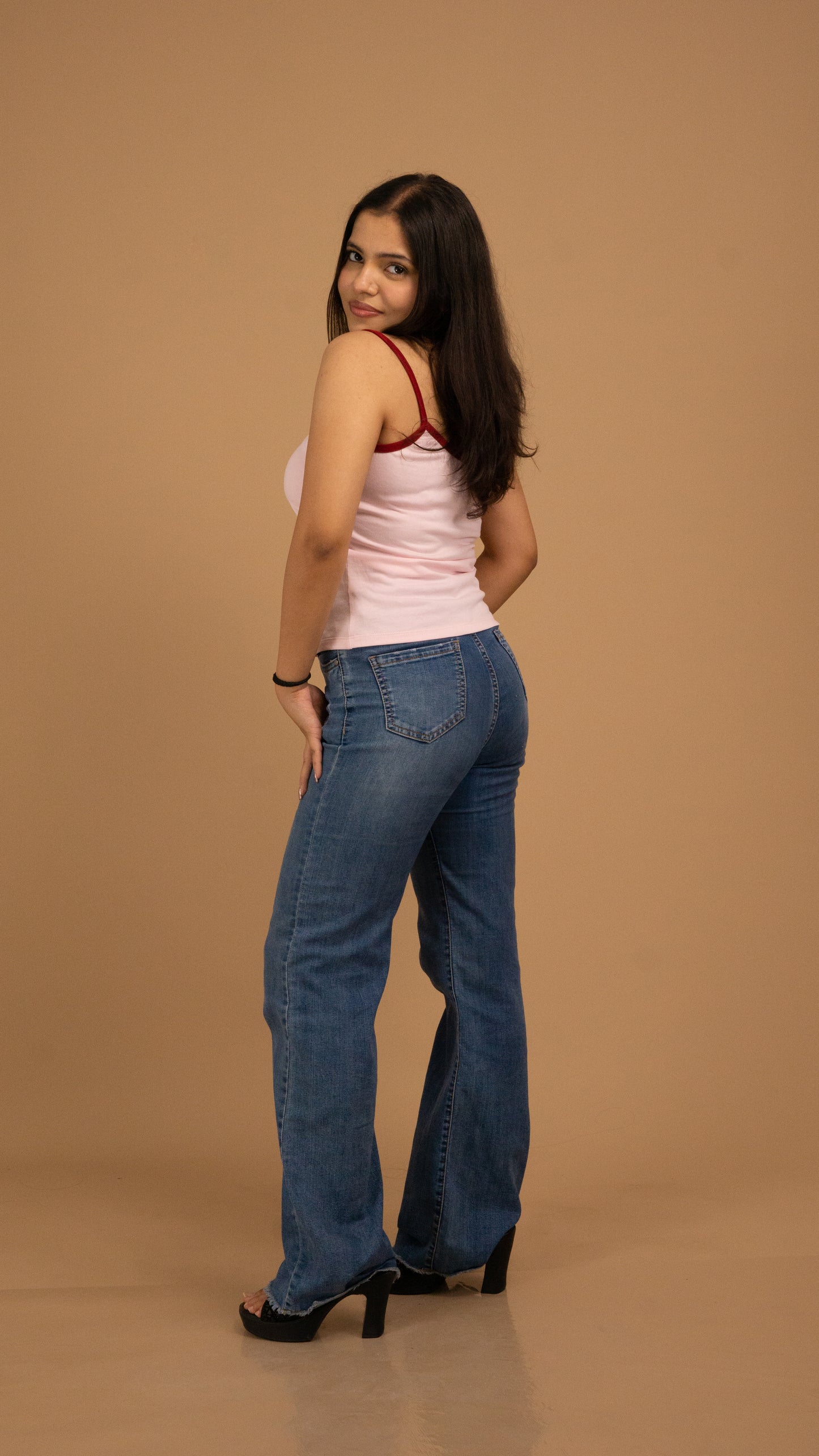 Contrast-Trim Cotton Cami Top