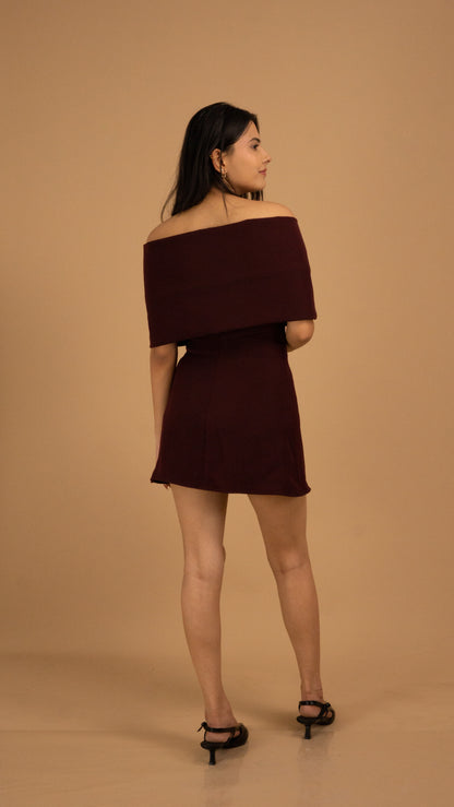 The Bordeaux Bow Elegance Dress