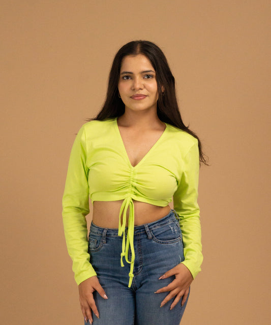 The Luxe Citrus Glow Ruched Top