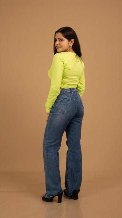 The Luxe Citrus Glow Ruched Top