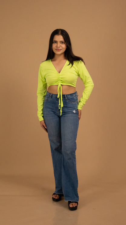 The Luxe Citrus Glow Ruched Top