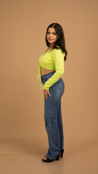 The Luxe Citrus Glow Ruched Top