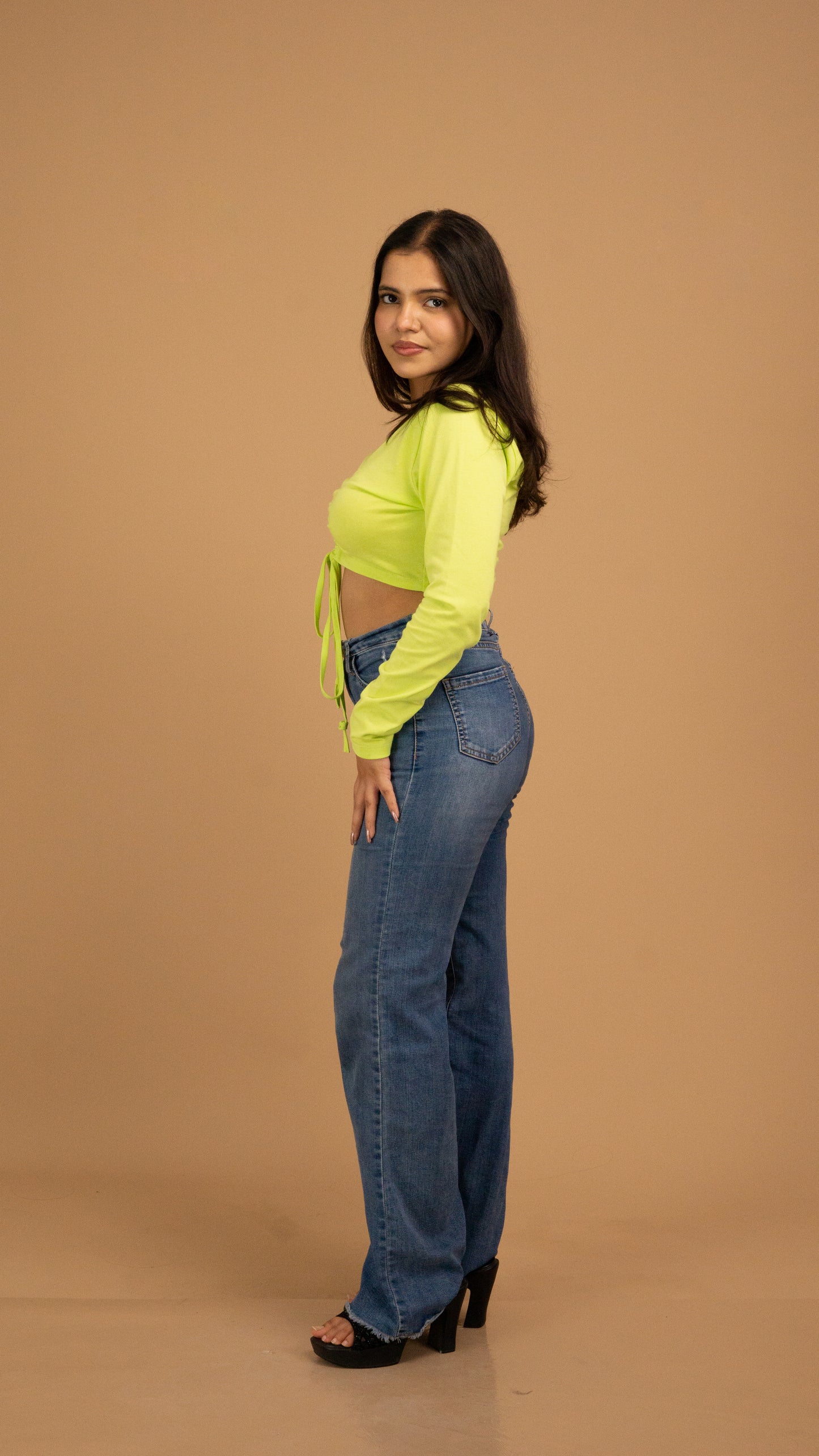 The Luxe Citrus Glow Ruched Top