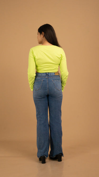 The Luxe Citrus Glow Ruched Top
