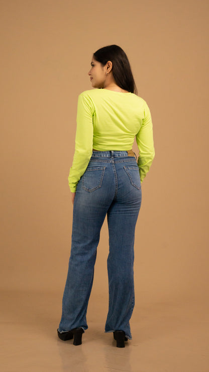 The Luxe Citrus Glow Ruched Top