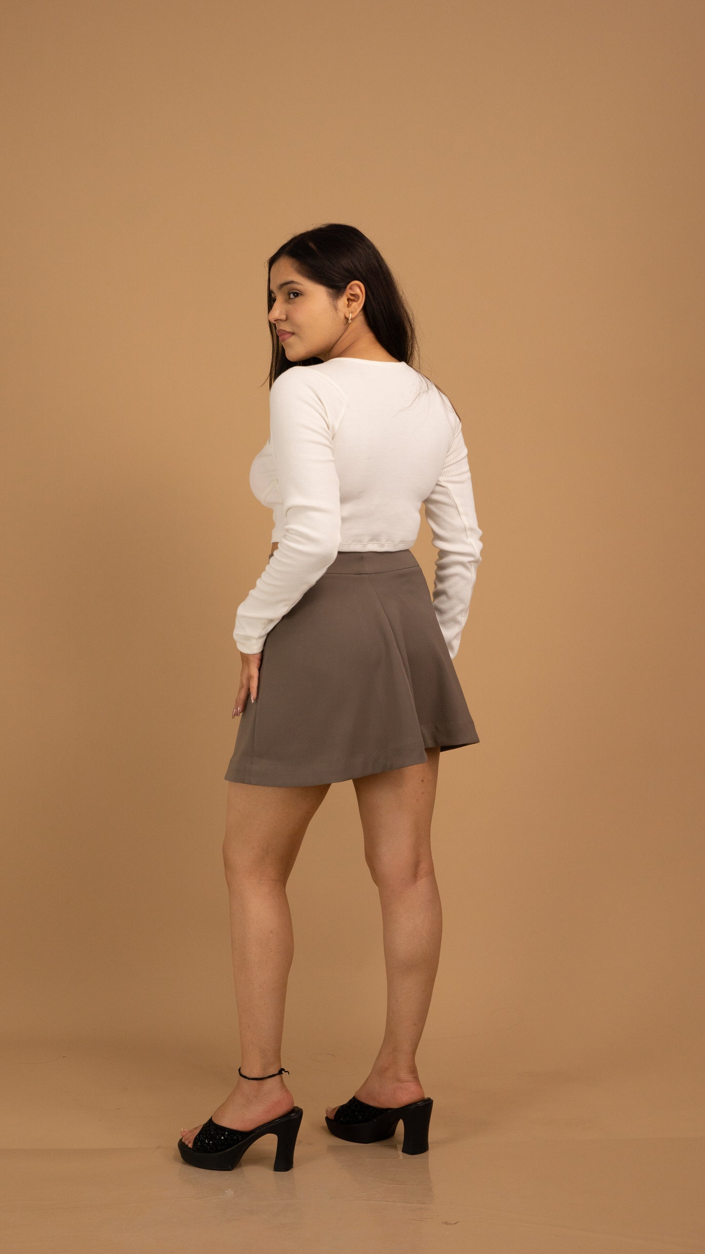 The Ivory Axis Sculpted Top