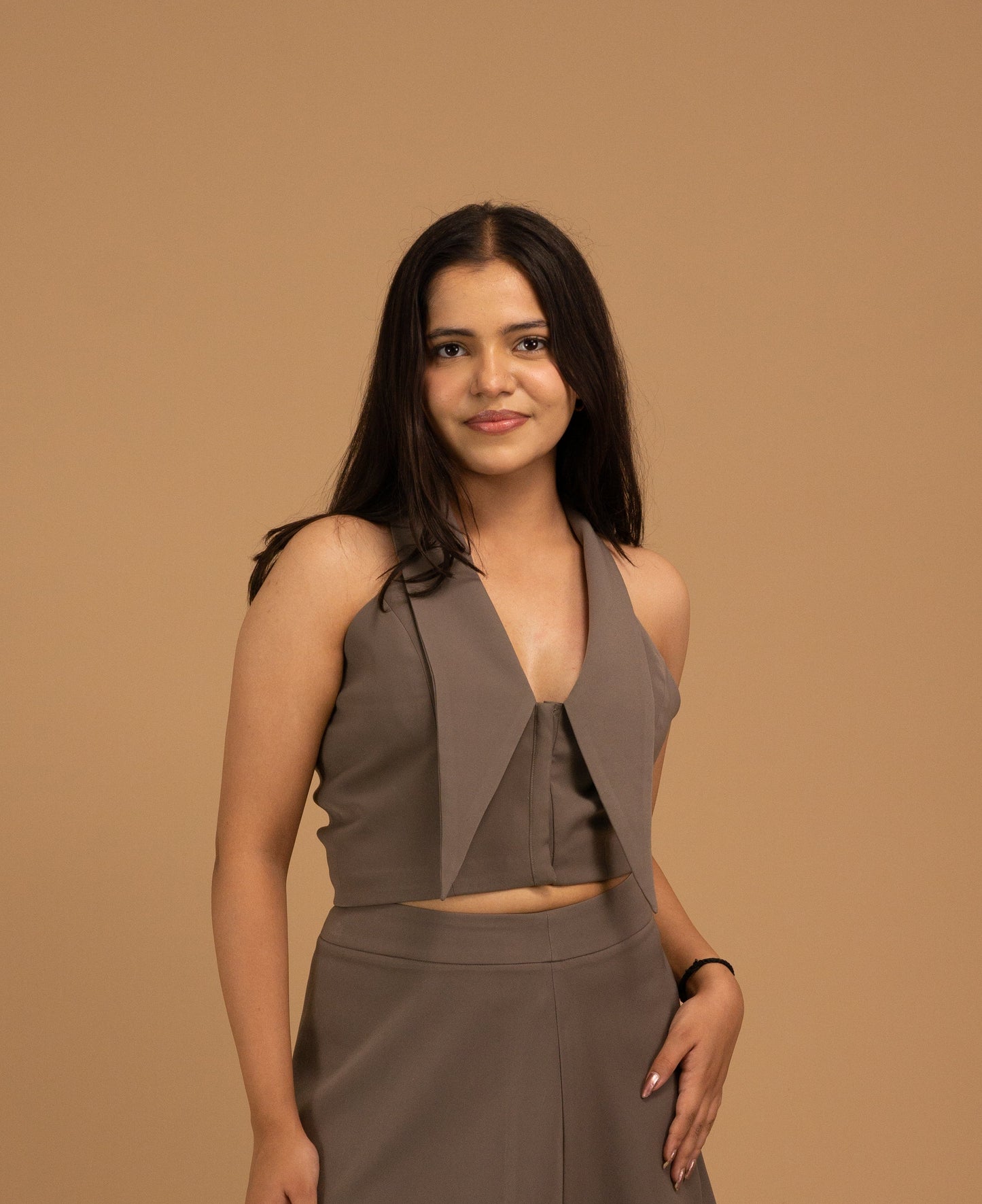 The Sorelle Sculpted Taupe Top