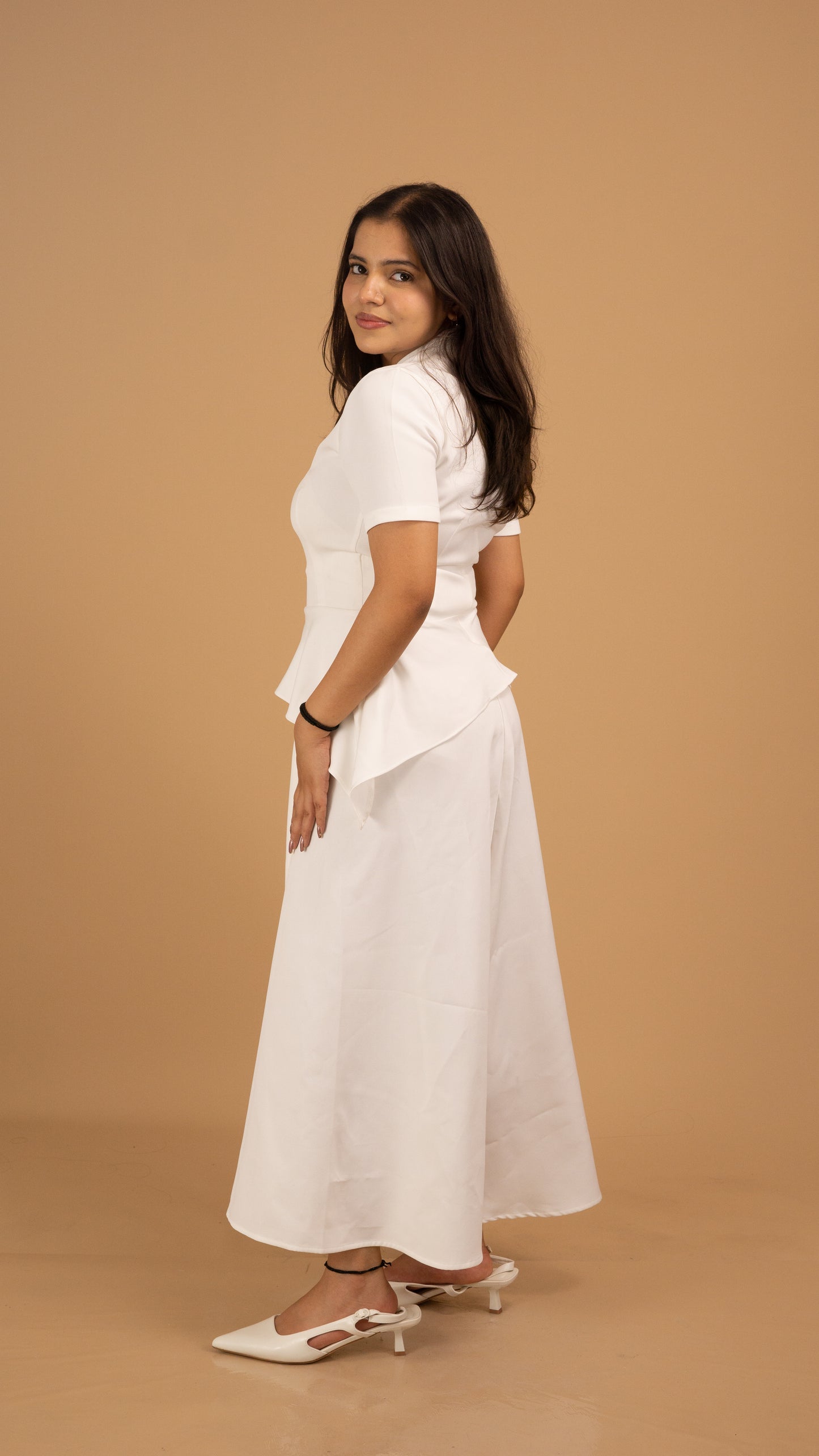 The Blanc Cascade Couture Top