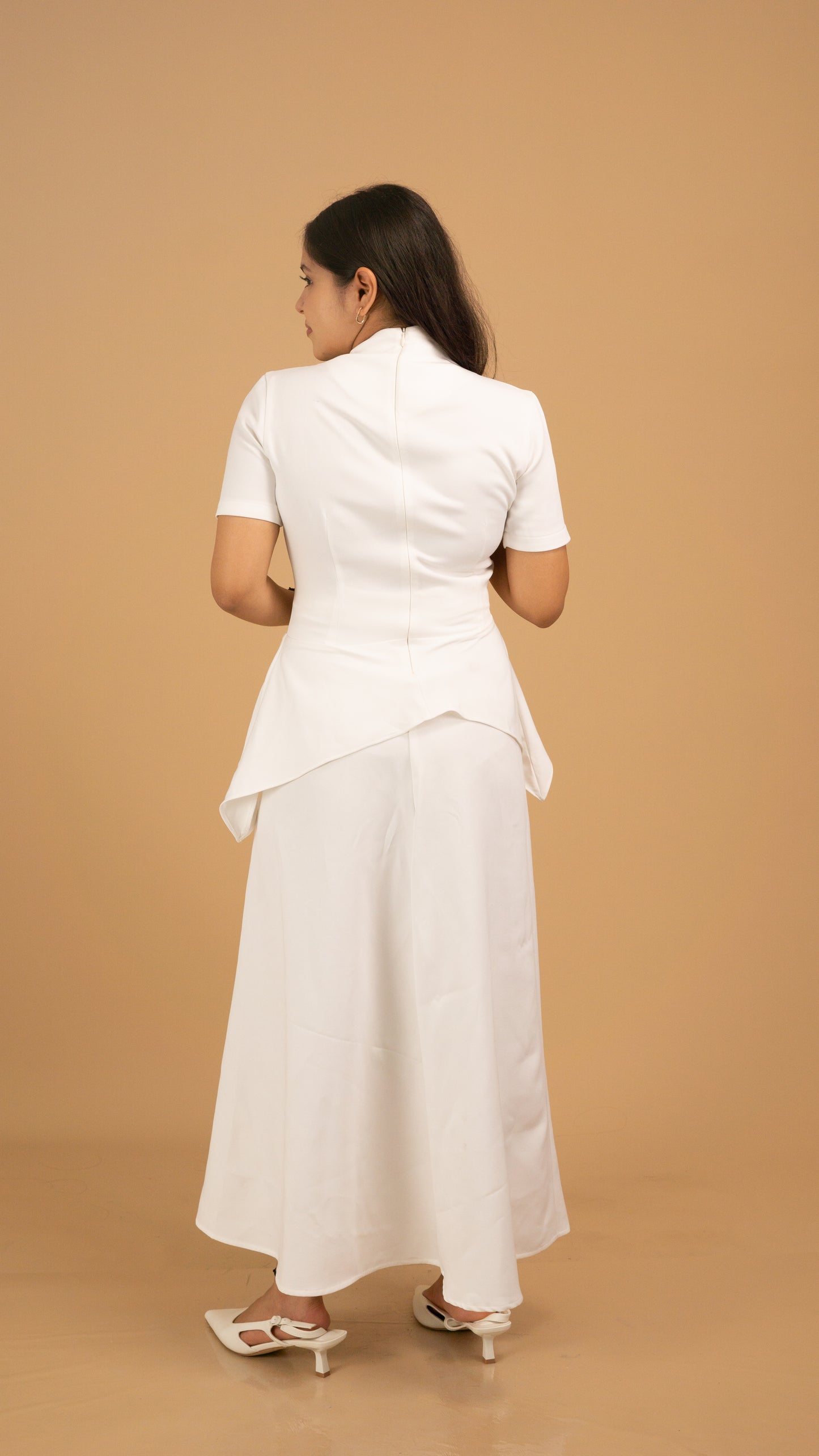 The Blanc Cascade Couture Top