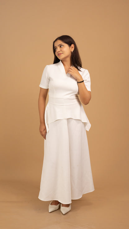 The Blanc Cascade Couture Top