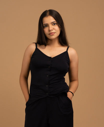The Noir Minimalist Contour Camisole