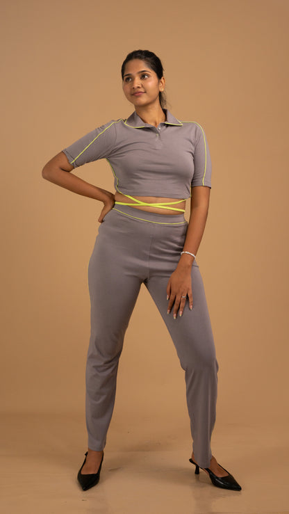 The Linear Contour Cotton Trousers