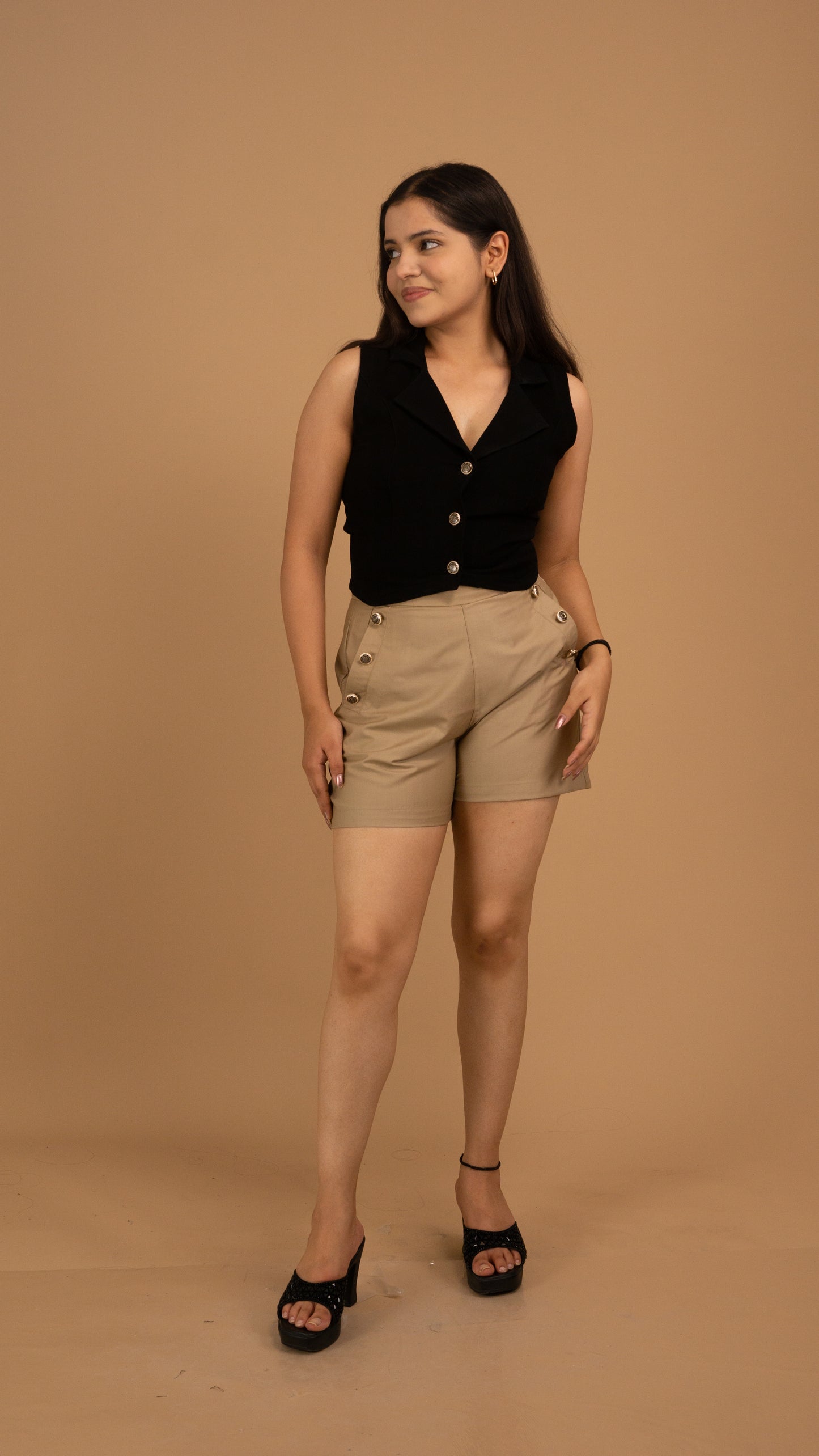 Midnight & Sand Luxe Crepe Co-ord Set
