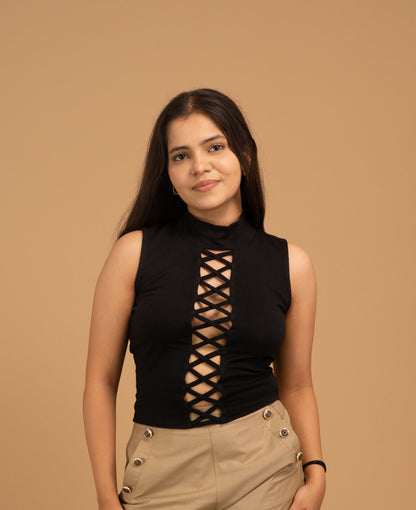 The Obsidian Lace Corset Top