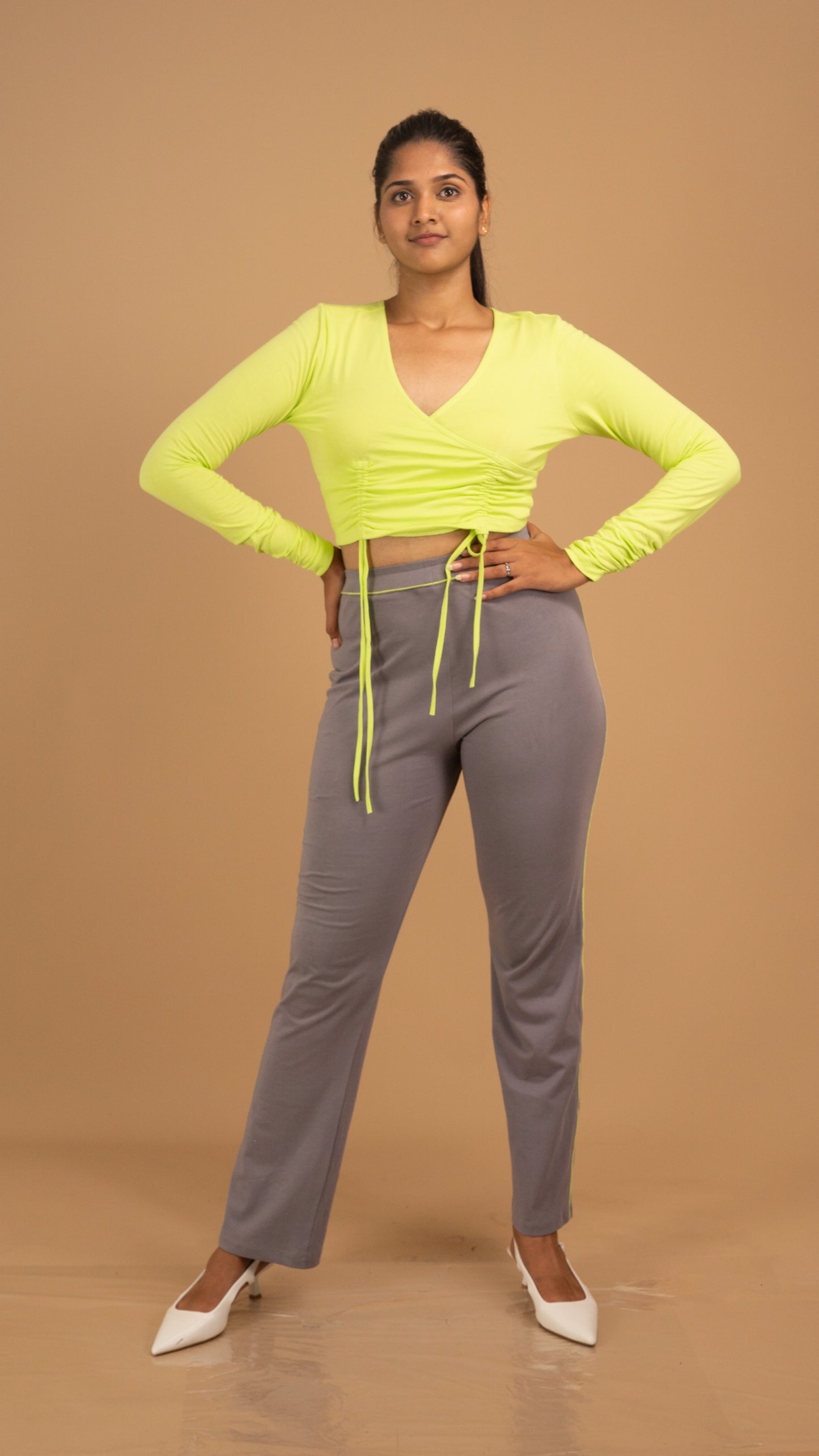 Citrus Glow & Slate Ease Cotton Co-ord Set