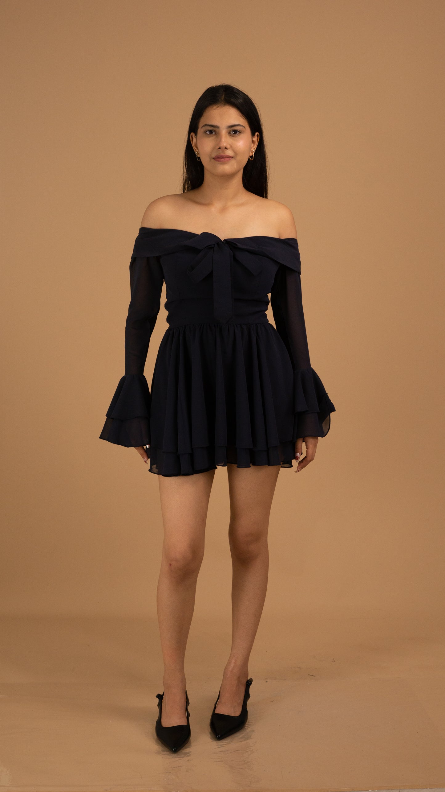 Noir Enchanté Off-Shoulder Dress