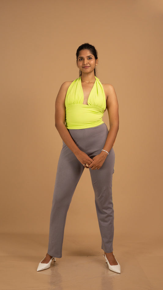 Neon Glow Halter Cotton Co-ord Set