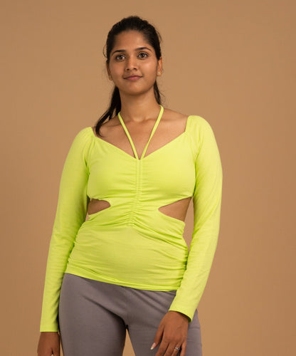 The Solstice Ruched Halter Blouse