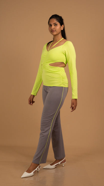 The Solstice Ruched Halter Blouse