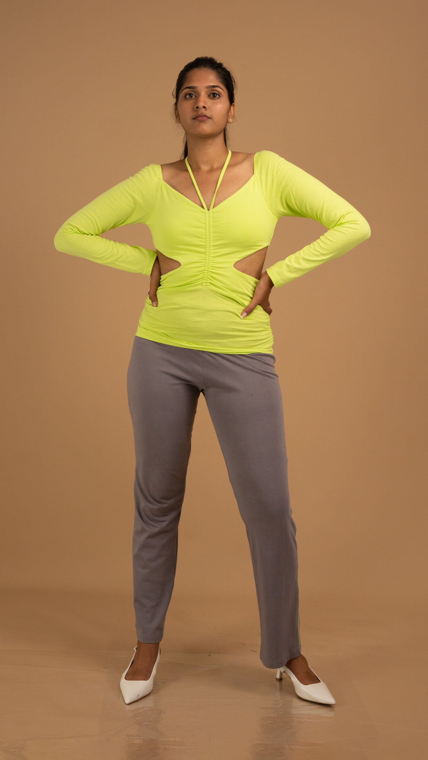 The Solstice Ruched Halter Blouse