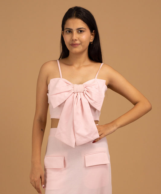 The Blush Bow Crop Top