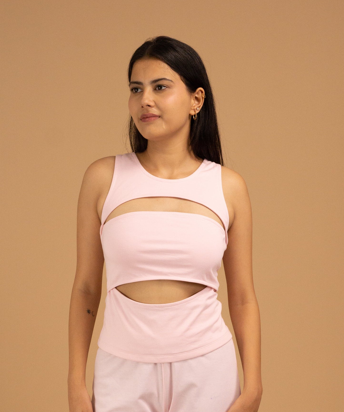 The Rosé Contour Cutout Top