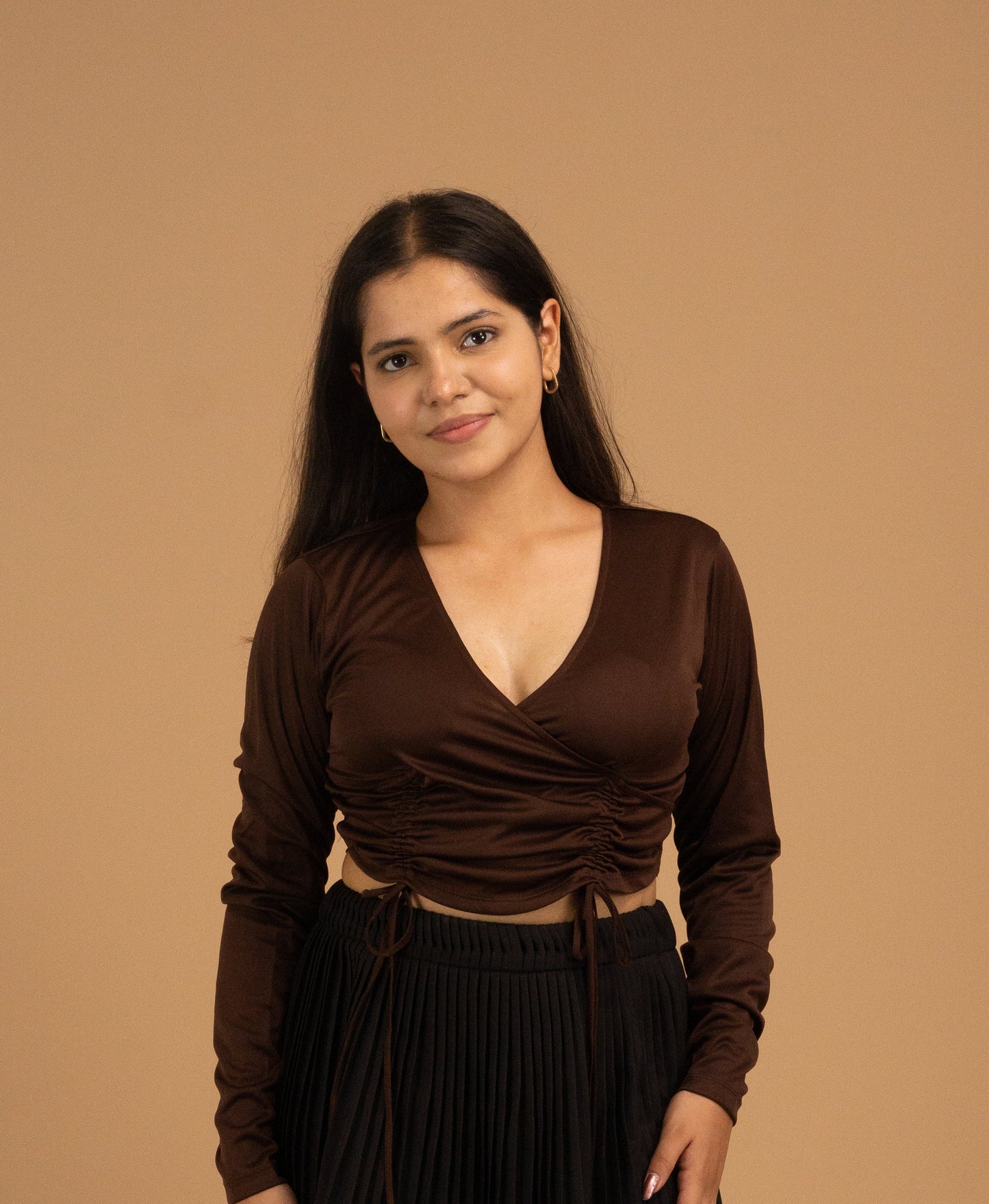 The Mocha Muse Wrap Top