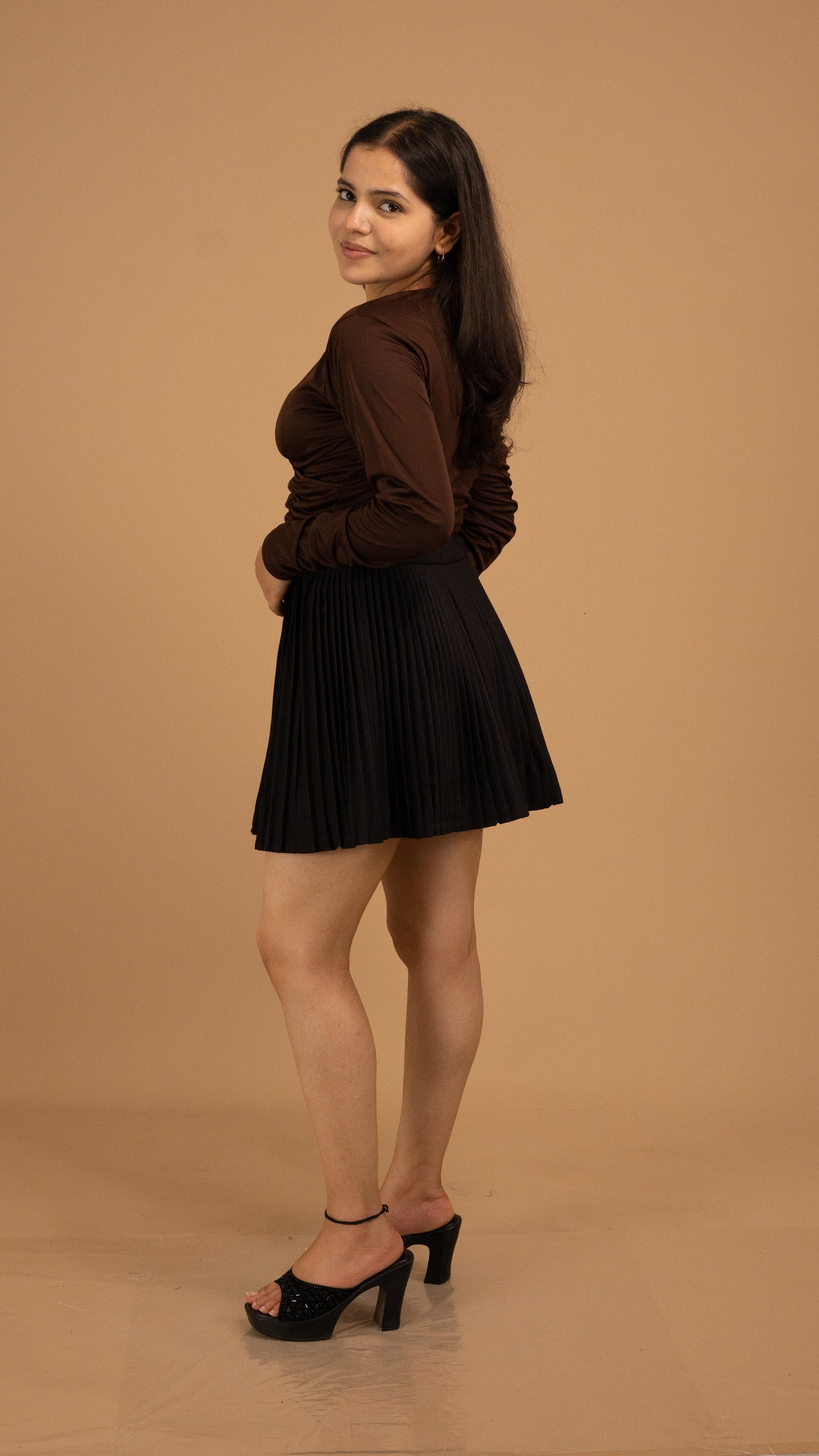 Noir Éclat Pleated Co-Ord Set