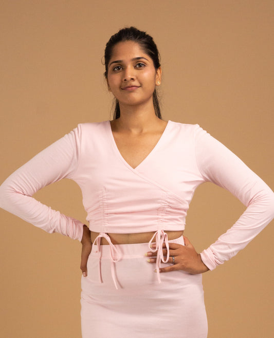The Rosette Drawstring Crop Top