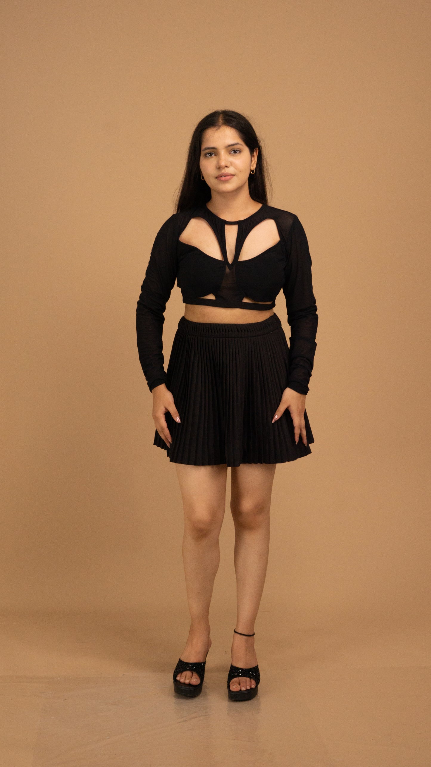Noir Pleats Luxe Co-Ord Set