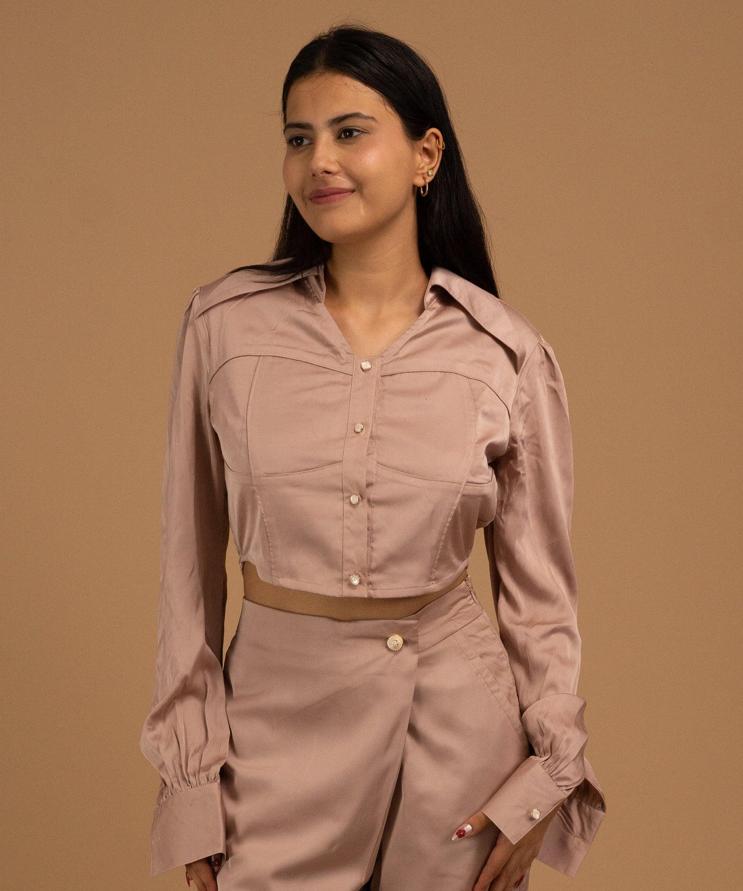 The Éclat Satin Sculpt Shirt