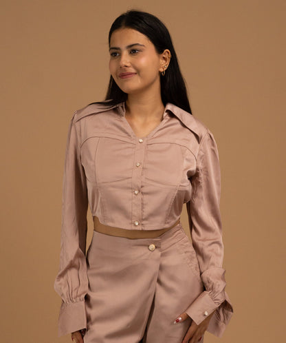 The Éclat Satin Sculpt Shirt