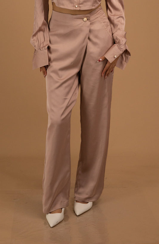 The Valmont Satin Drape Trousers