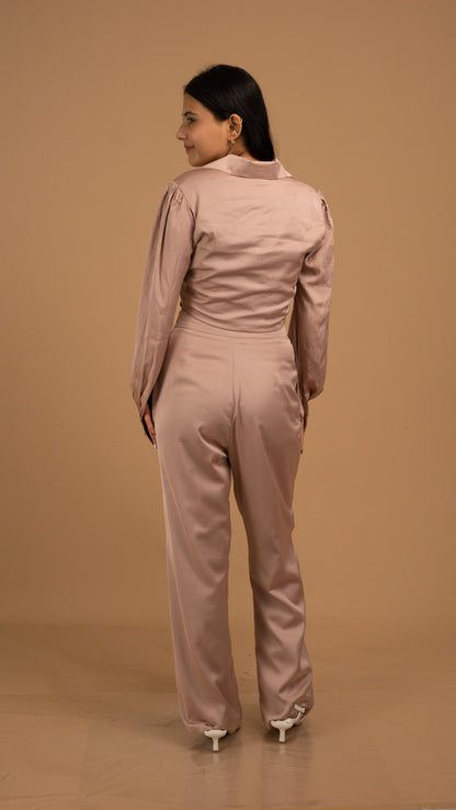 The Valmont Satin Drape Trousers
