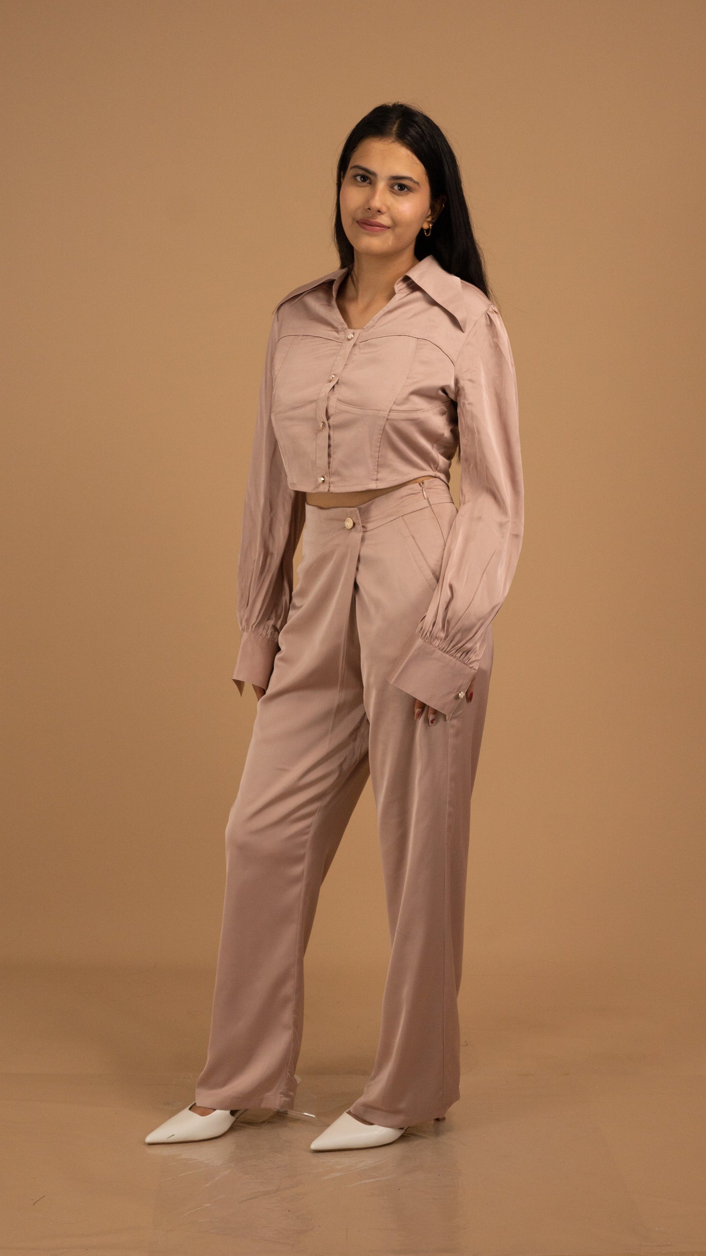 The Valmont Satin Drape Trousers