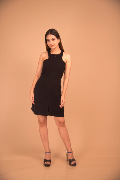 Noir Élancé Crepe Sheath
